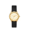 Tory Burch Gigi Watch Gift Set, Black Leather/multi-color/gold Tone, 36 Mm In Black/multi
