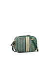 Tory Burch Gemini Link Canvas Mini Bag In Malachite Gemini Link Stipple