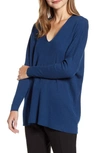 ANNE KLEIN RIB V-NECK SWEATER,10736476