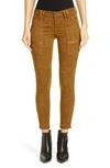 Joie Park Cropped Leopard-print Cotton-blend Twill Skinny Pants In Fatigue