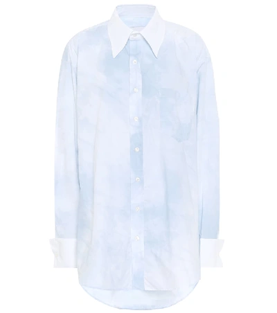 Matthew Adams Dolan Tie-dye Cotton-poplin Shirt In Blue