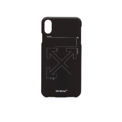 Off-white Unfinished Iphone Xsmax Cover In Black