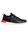 Tod's Techno-fabric And Leather Sneakers In Nero