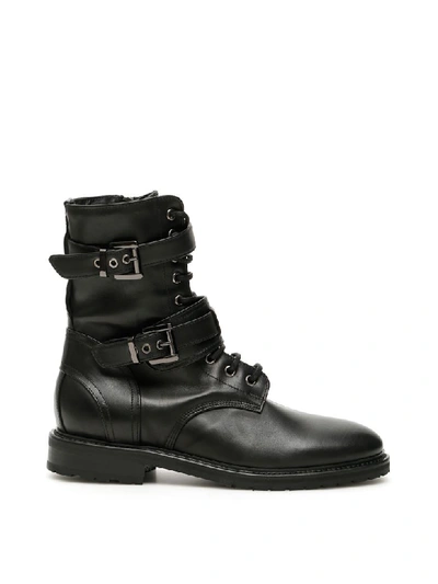 Dawni Double Buckle Boots In Black