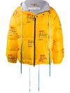OFF-WHITE INDUSTRIAL ZIPPED PUFFER,11107225