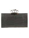 ALEXANDER MCQUEEN FOUR RING FLAT POUCH,11107144