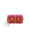 VERSACE Micro Icon Western Signature-Print Leather Clutch