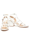 SCHUTZ BRAIDED LEATHER SANDALS,3074457345621234434