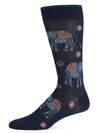 Marcoliani Elephant Print Socks In Navy