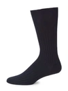 Marcoliani Ribbed Modal-blend Socks In Navy
