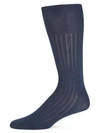 Marcoliani Men's 3-pack Essence Of Cotton Cotton-blend Dress Socks In Navy