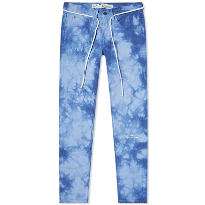 Off-white End. X  "chemical Wash" Jean In Blue