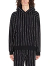 ENFANT RICHE DÉPRIMÉ LOGO STRIPE HOODIE,11108427