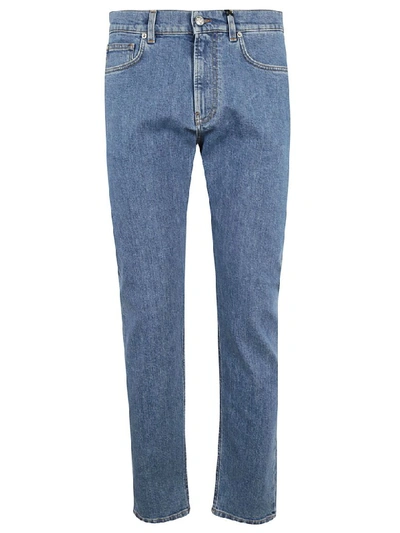 Versace Straight Leg Jeans In Blue