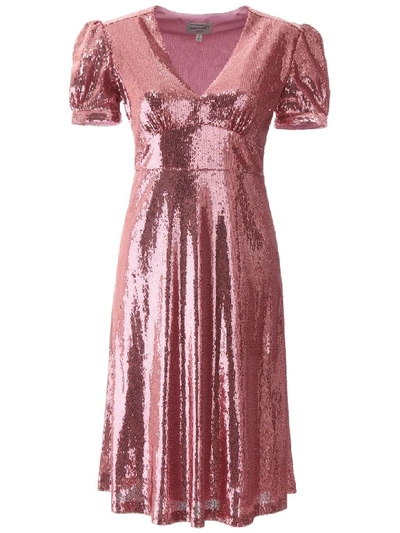 Hvn Sequins Paula Dress In Pink