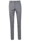 Incotex Micro Houndstooth-print Trousers In Grey