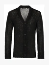 ANN DEMEULEMEESTER ANN DEMEULEMEESTER KNITTED WOOL CARDIGAN,1902401625413813429