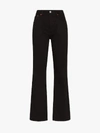 Re/done 90s Distressed High-rise Straight Jeans In Black