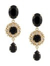 DOLCE & GABBANA EMBELLISHED ROSE PENDANT EARRINGS