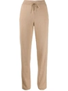 Loro Piana Cashmere Knitted Trackpants In Neutrals