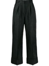 DOLCE & GABBANA JACQUARD CROPPED FLARED TROUSERS