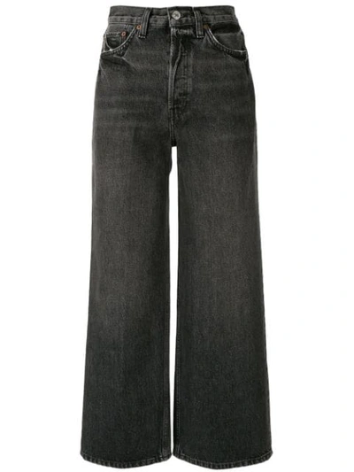 Re/done 60s Extreme Wide-leg Jeans In Shadow Wash