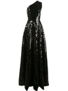 ALEX PERRY JASPER SEQUINNED ONE-SHOULDER GOWN