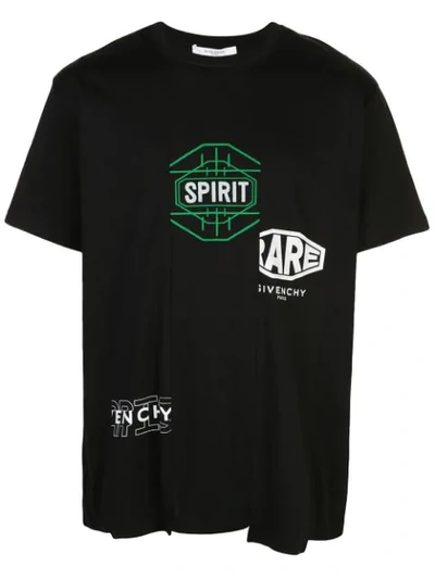 Givenchy Spirit Print T-shirt In Black
