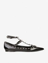 VALENTINO GARAVANI ROCKSTUD 专利皮革芭蕾舞平底鞋,783-10004-4056300319