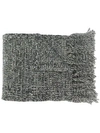 AMI ALEXANDRE MATTIUSSI MOULINE SCARF WITH FRINGES