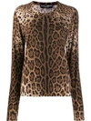 DOLCE & GABBANA LEOPARD KNITTED JUMPER