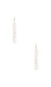 LUV AJ STACKED PEARL WIRE HOOPS,LUVA-WL493