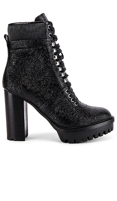 Vince Camuto Ermania Bootie In Black Solid Leather