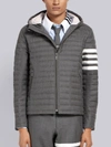 Thom Browne 4-bar Quilted Jacket In Grey
