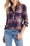 Rails Hunter Plaid Blouse In Fuschia Pink Navy