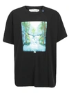 Off-white Waterfall Graphic Oversize T-shirt In Black Multi