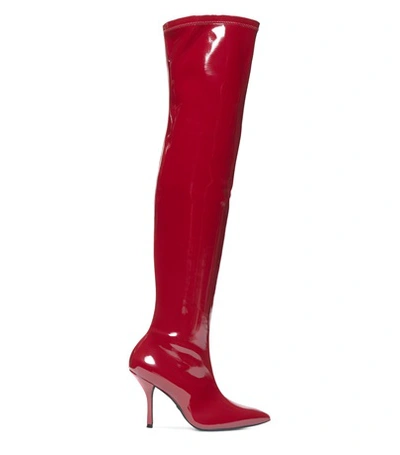 Stuart Weitzman Katrina In Cranberry Stretch Vinyl