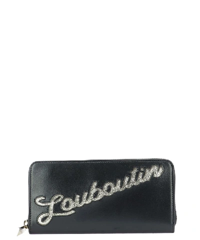 Christian Louboutin "panettone"logo皮革钱包 In Black