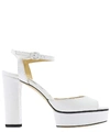 JIMMY CHOO JIMMY CHOO PEACHY 105 CROC EFFECT PLATFORM SANDALS