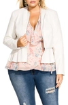 CITY CHIC DOWTOWN FAUX LEATHER PEPLUM JACKET,00150557