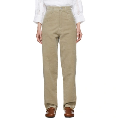 Isabel Marant Beige Relaxed Debora Trousers In 60ma Mastic