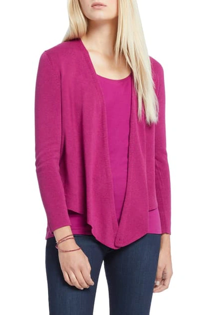 Nic + Zoe Four-way Cardigan In Fuchsia