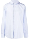 Corneliani Plain Long-sleeve Shirt In Blue