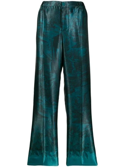 F.r.s For Restless Sleepers Straight-leg Patterned Trousers In Blue