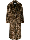 RED VALENTINO RED(V) LEOPARD PRINT OPEN FRONT COAT