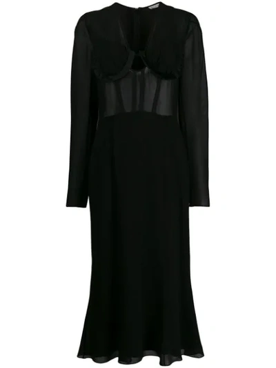 Olivier Theyskens Structured Bust Dress In Black