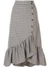 BAUM UND PFERDGARTEN ruffle detail asymmetric skirt
