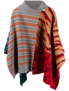 STELLA MCCARTNEY MULTI-PATTERN KNITTED PONCHO