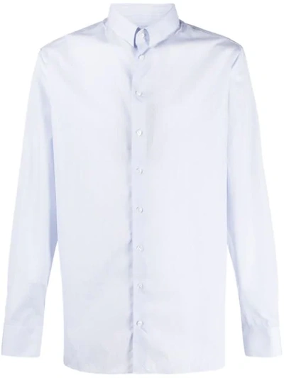 Giorgio Armani Longsleeved Buttoned Shirt In Blue