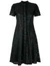 ANDREA BOGOSIAN CUT OUT PATTERN LEATHER DRESS